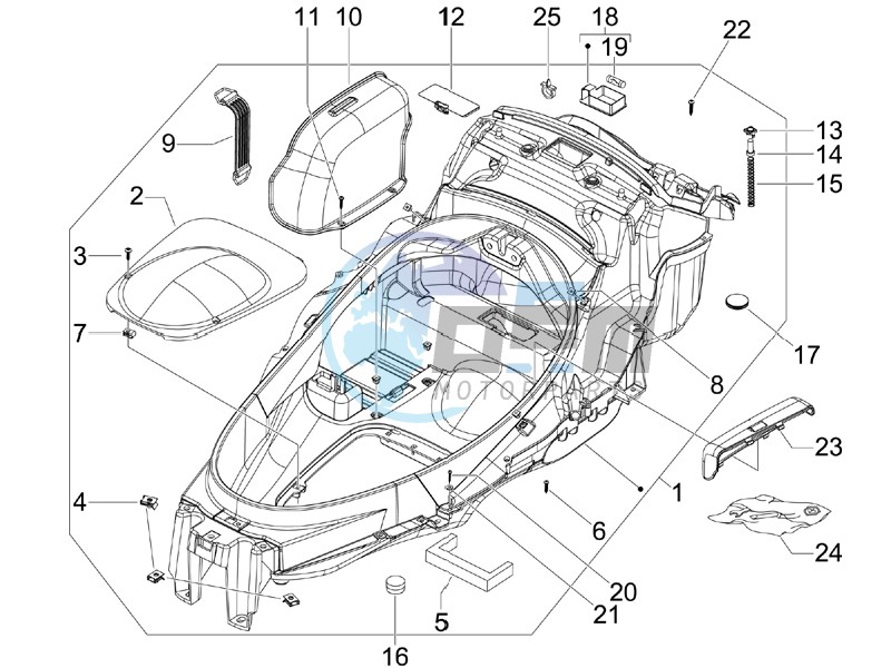 Helmet box - Undersaddle