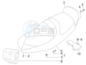 MP3 250 (USA) USA drawing Saddle seats - Tool roll