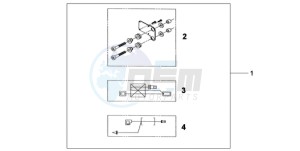 CBF600N9 France - (F / CMF) drawing HEATED GRIP ATT. KIT