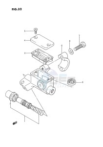 RM80 (E3) drawing FRONT MASTER CYLINDER (MODEL G H J)