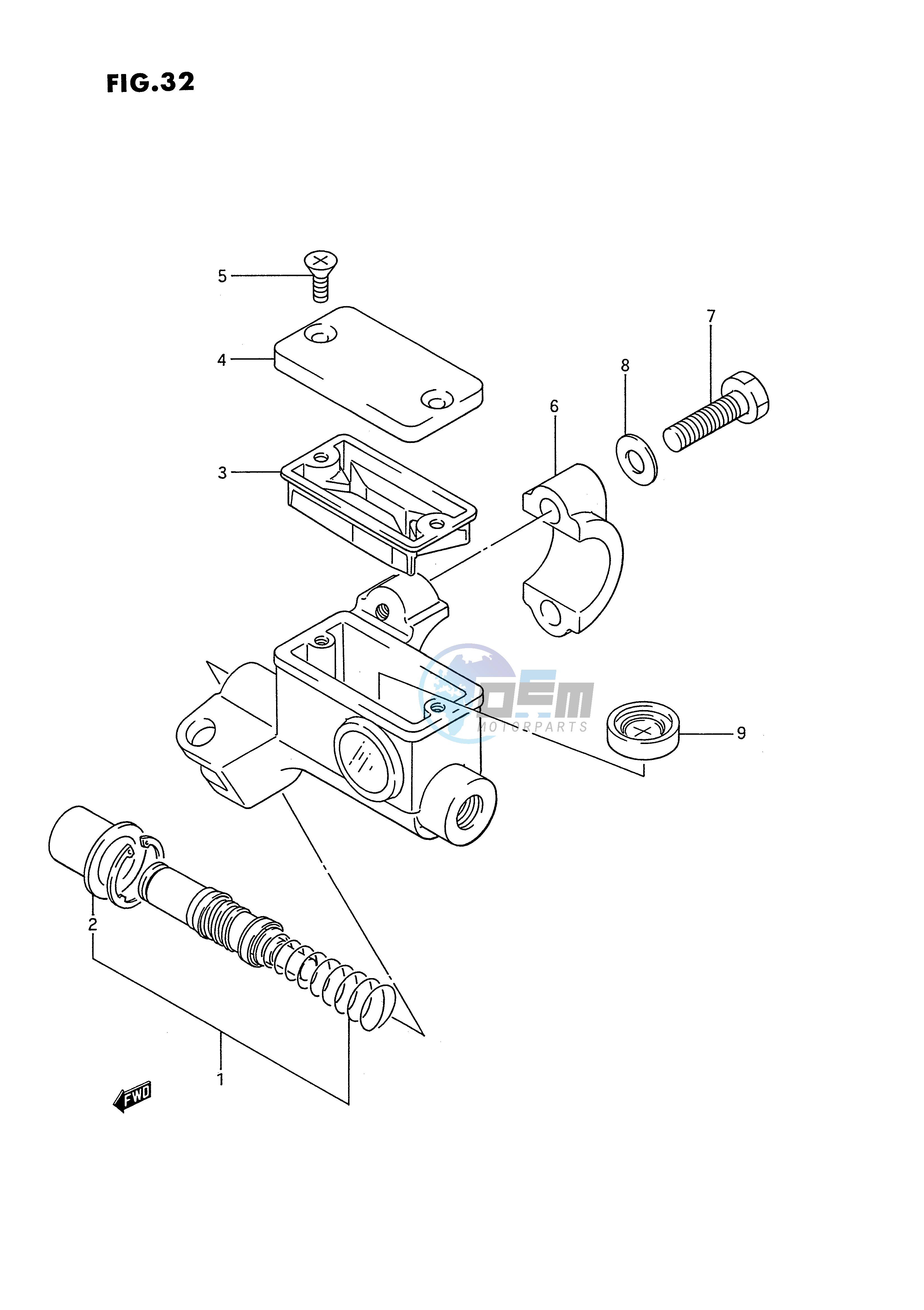 FRONT MASTER CYLINDER (MODEL G H J)