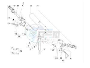 ZIP 50 4T 25 KMH NOABS E4 25kmh (EMEA) drawing Handlebars - Master cil.