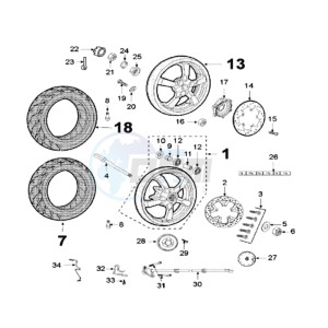 GEOPOLIS 250SC EU drawing WHEELS