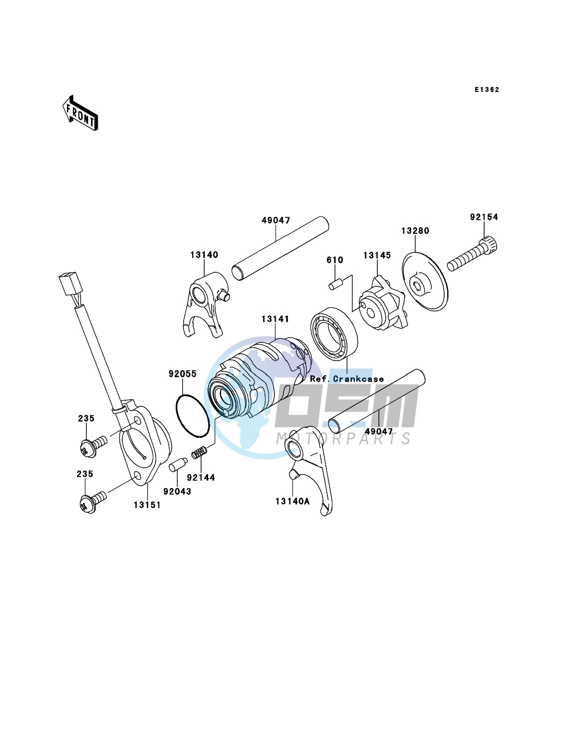 Gear Change Drum/Shift Fork(s)