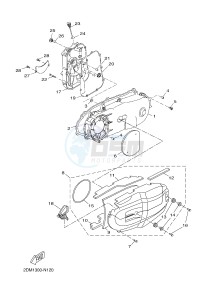 YP125RA (ABS) X-MAX 125 ABS (2DMG 2DMG) drawing CRANKCASE COVER 1