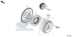 TRX420FA1G TRX420 Europe Direct - (ED) drawing STARTING GEAR