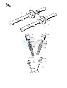 KZ 1000 D [Z1R] (D3) [Z1R] drawing CAMSHAFTS_VALVES -- 80 D3- -