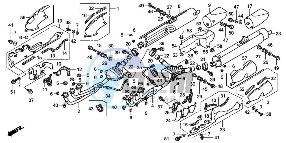 EXHAUST MUFFLER (A1-A5)(6-BR,ED/7/8-BR)