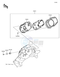 VERSYS-X 300 ABS KLE300CHF XX (EU ME A(FRICA) drawing Meter(s)