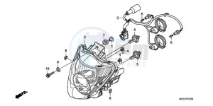 CB600FA9 Spain - (SP / ABS) drawing HEADLIGHT