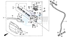 XR250R drawing FR. BRAKE MASTER CYLINDER (RP/RR)