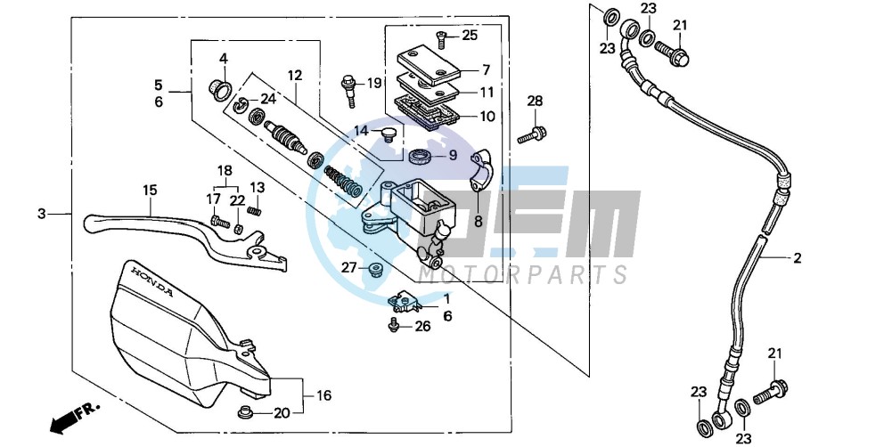 FR. BRAKE MASTER CYLINDER (RP/RR)