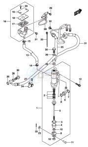 DL250 drawing REAR MASTER CYLINDER