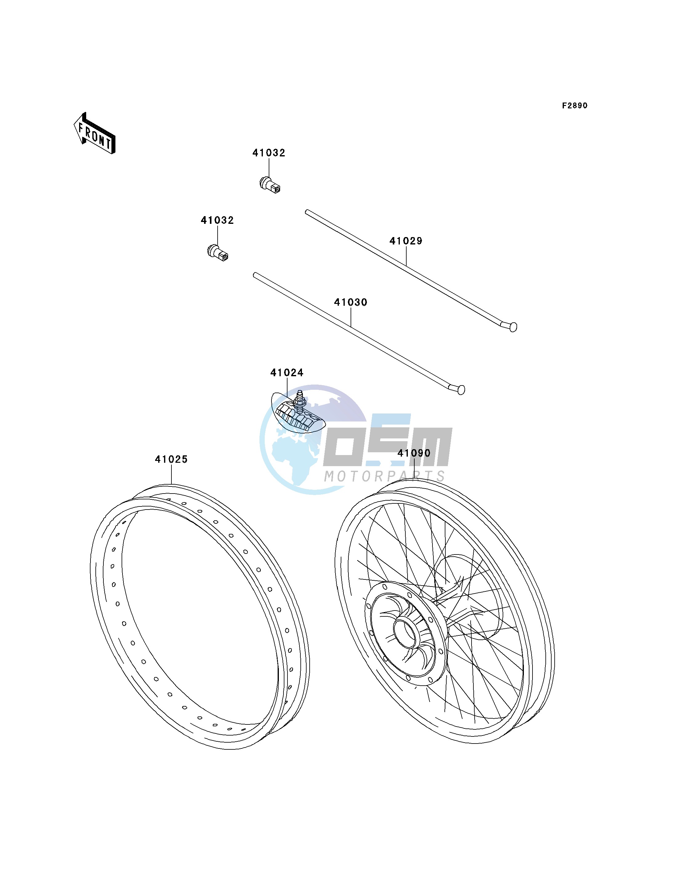 OPTIONAL PARTS-- 20IN FRONT WHEEL- -