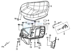 X'PRO 50 (45 KM/H) (AE05W4-FR) (L4-M1) drawing BUDDYSEAT - LUGGAGE BOX - SUPPORT