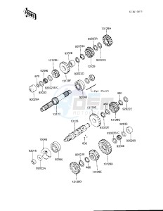 KZ 750 F [LTD SHAFT] (F1) [LTD SHAFT] drawing TRANSMISSION