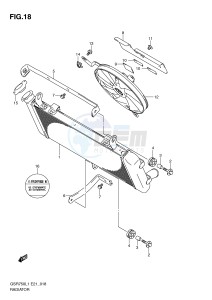 GSR750 (E21) drawing RADIATOR (GSR750L1 E21)