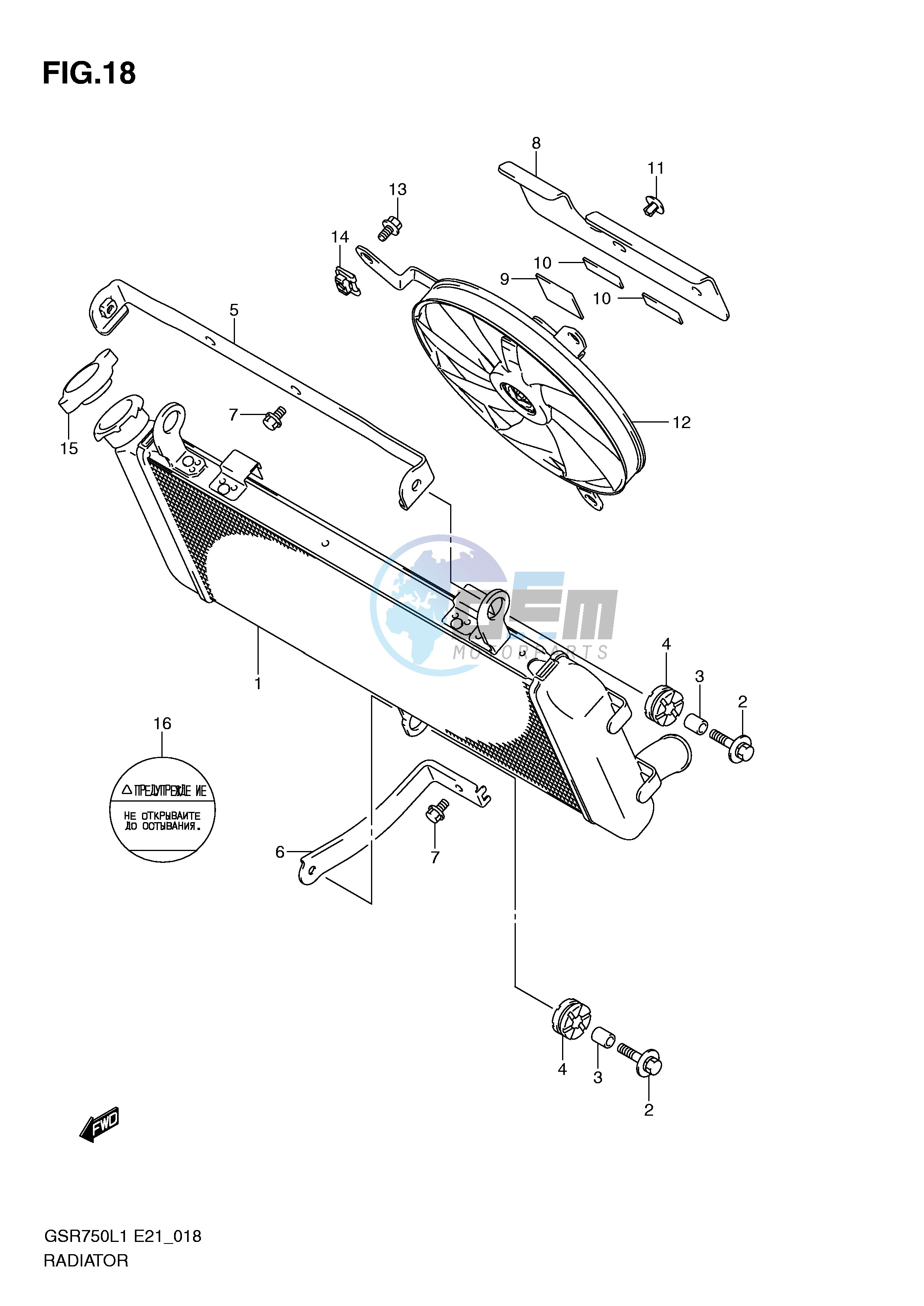 RADIATOR (GSR750L1 E21)