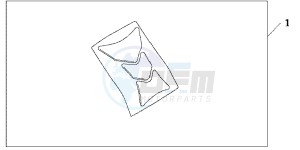 CBF1000FAC drawing TANK PAD HONDA WING LOGO