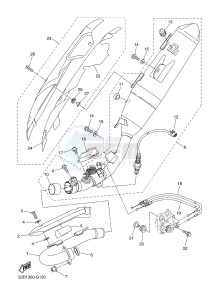 WR250R (32DN) drawing EXHAUST