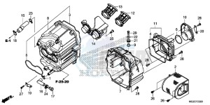 CB500FE CB500F UK - (E) drawing AIR CLEANER