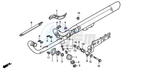 VT750C2 drawing EXHAUST MUFFLER