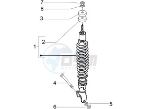 Liberty 50 4t Sport drawing Rear suspension - Shock absorbers