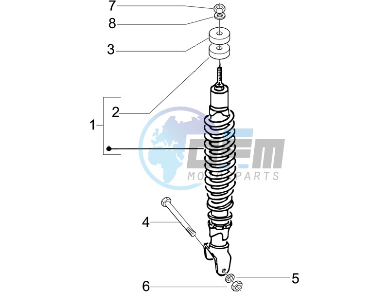 Rear suspension - Shock absorbers