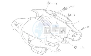 Scarabeo 100 (eng. Minarelli) drawing Front body II - Dashboard