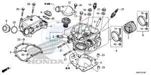 TRX500FM2G TRX500FM Europe Direct - (ED) drawing CYLINDER HEAD