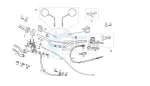 SENDA R BAJA - 125 CC 4T BAJA EU3 drawing HANDLEBAR - CONTROLS