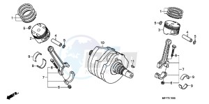 XL700VAB TRANSALP E drawing CRANKSHAFT/ PI STON