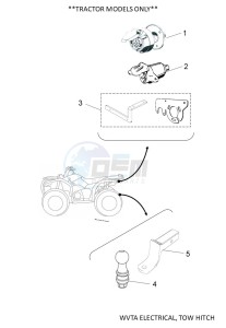 YFM450FWBD KODIAK 450 EPS (BEY2) drawing WVTA ELECTRICAL, TOW HITCH