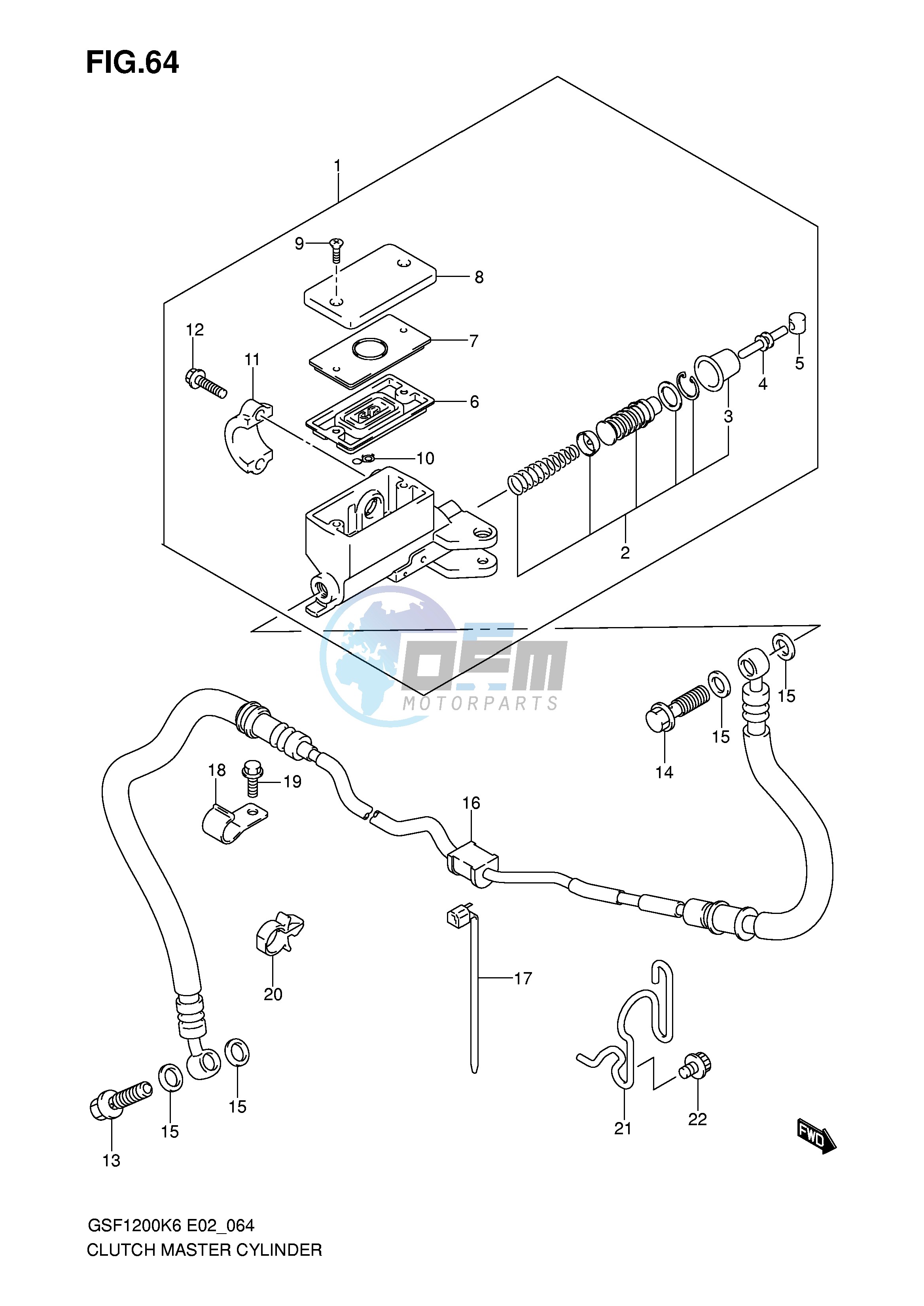 CLUTCH MASTER CYLINDER (GSF1200SK6 SAK6)