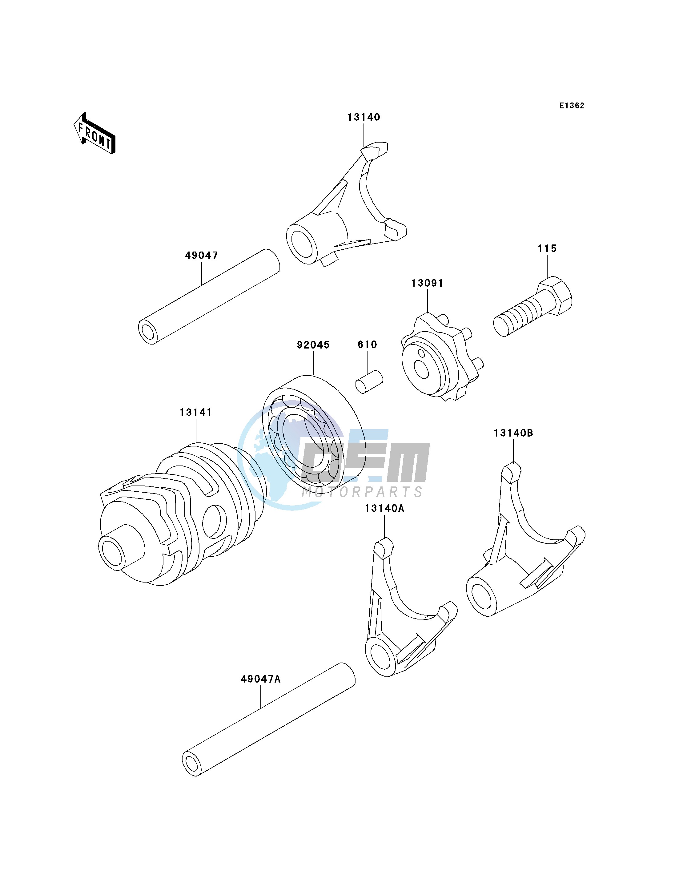 GEAR CHANGE DRUM_SHIFT FORK-- S- -