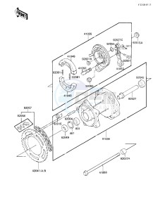 KX 80 E [KX80] (E1) [KX80] drawing REAR HUB_BRAKE_CHAIN