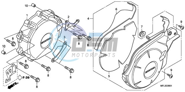 A.C. GENERATOR COVER (CBR 1000RA)