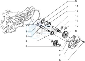 Hexagon 125 EXS1T 125cc drawing Rear wheel shaft