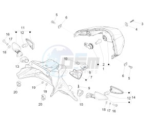 FLY 150 4T 3V IE (NAFTA) drawing Rear headlamps - Turn signal lamps