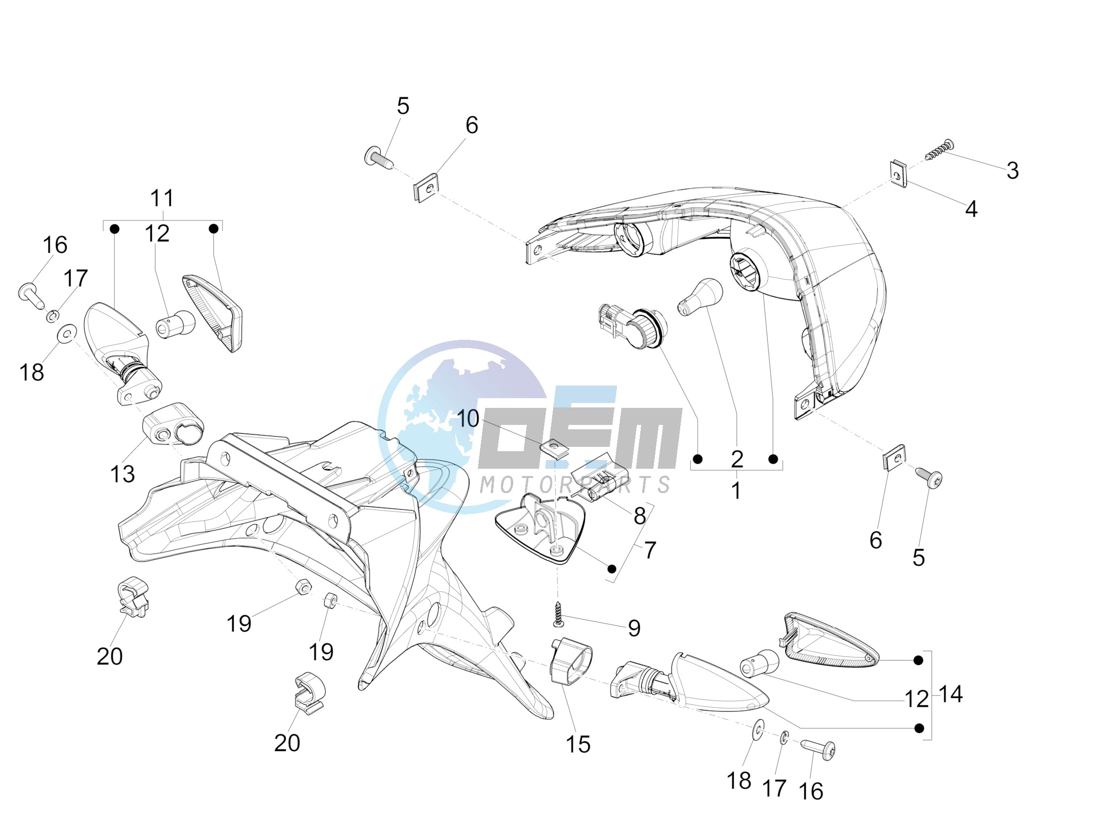 Rear headlamps - Turn signal lamps