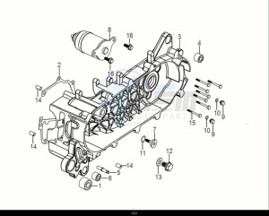 SYMPHONY 50 (XF05W1-EU) (E5) (M1) drawing L. CRANK CASE