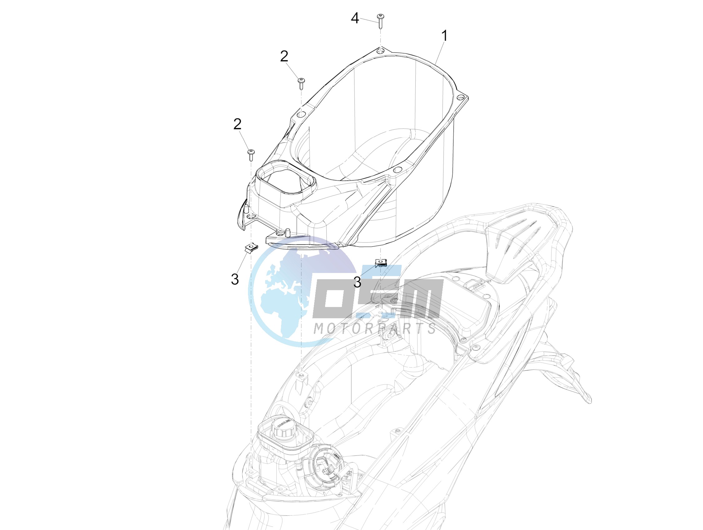 Helmet housing - Undersaddle