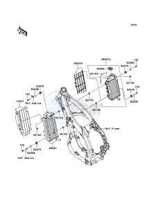 KX450F KX450FCF EU drawing Radiator