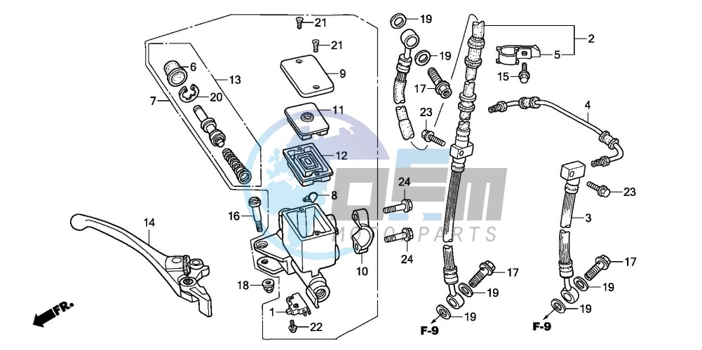 FR. BRAKE MASTER CYLINDER (CB600F2)