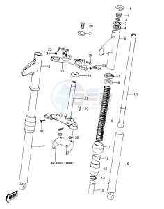 KE 100 A [KE100] (A9-A10) [KE100] drawing FRONT FORK -- KE100-A9_A10- -