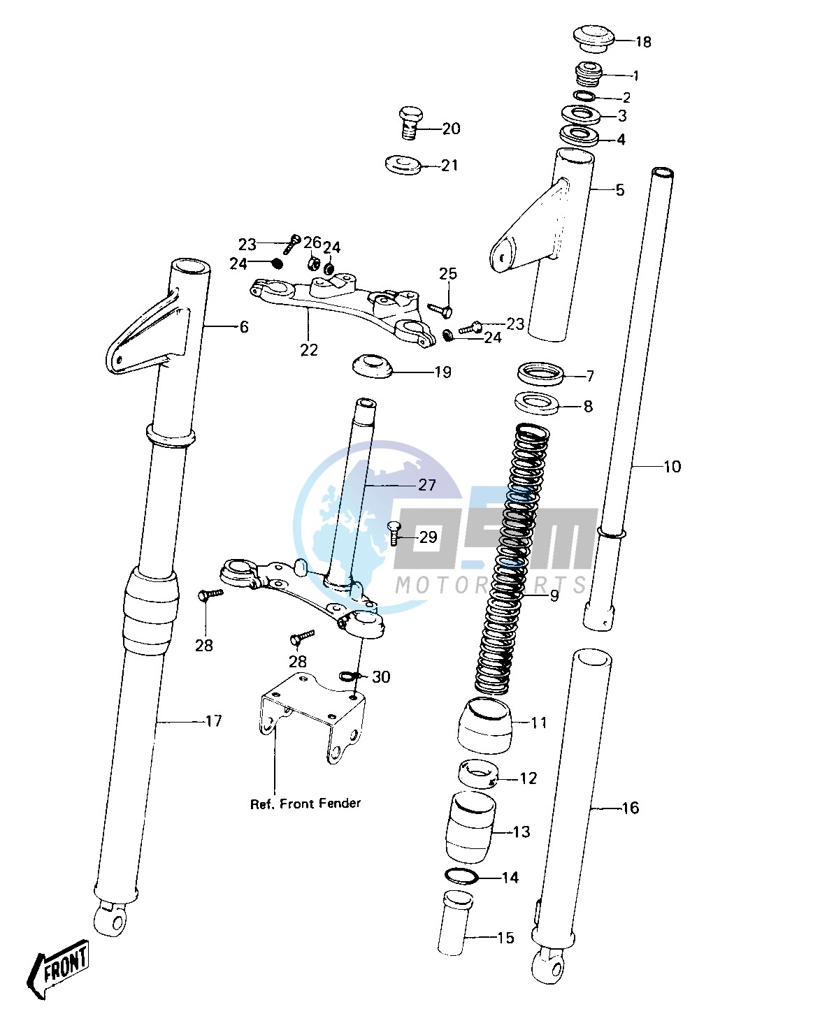 FRONT FORK -- KE100-A9_A10- -