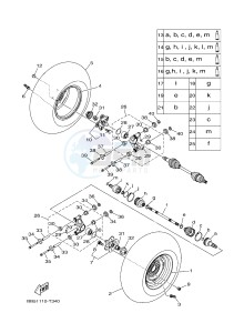 YFM450FWBD YFM45KPXJ KODIAK 450 EPS (BB53) drawing REAR WHEEL