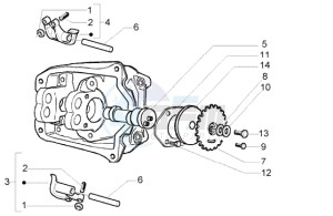 Beverly 125 RST drawing Rocker levers support