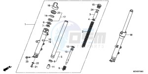 NT700VB drawing FRONT FORK