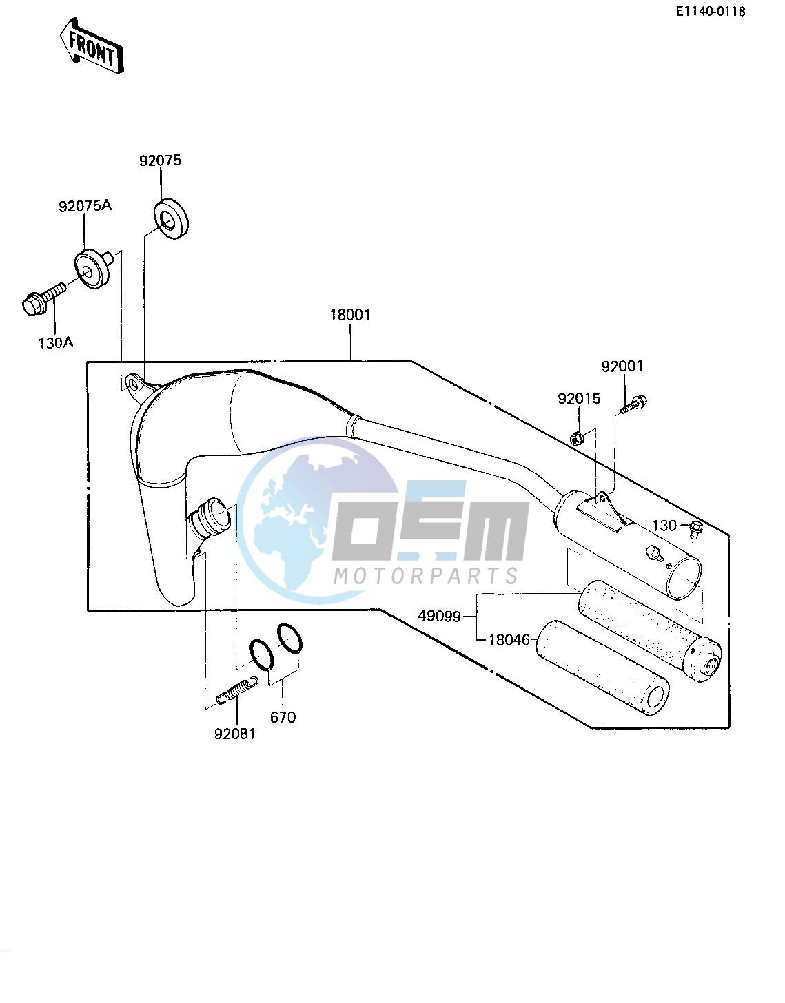 MUFFLER -- 84 KX80-E2- -